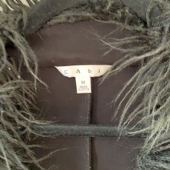 CAbi Black Furry Vest - Picture 2 of 4